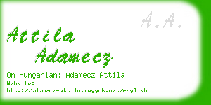 attila adamecz business card